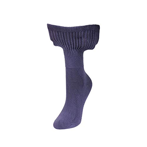 Socksmad Ladies Non Elastic Diabetic Socks 4-8 Hand Linked Toe Seam 80% Bamboo Soft Extra Wide Top Grip