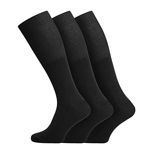 3 Pairs Men's Extra Long Knee High Soft Lambs Wool Dress Socks Traditional Argyle