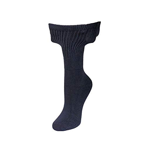 Socksmad Ladies Non Elastic Diabetic Socks 4-8 Hand Linked Toe Seam 80% Bamboo Soft Extra Wide Top Grip