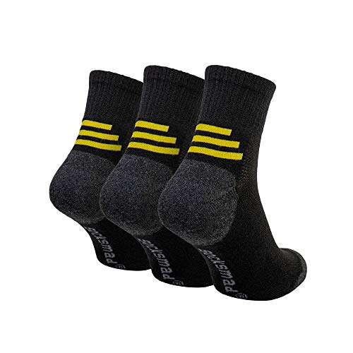 Socksmad Low Cut Work Socks – Mens Socks for Work Boots – Reinforced Heels and Toes Hunter Boot Socks – Enhanced Cushion Support – Comfortable Design – Ideal for Mechanics, Construction Workers