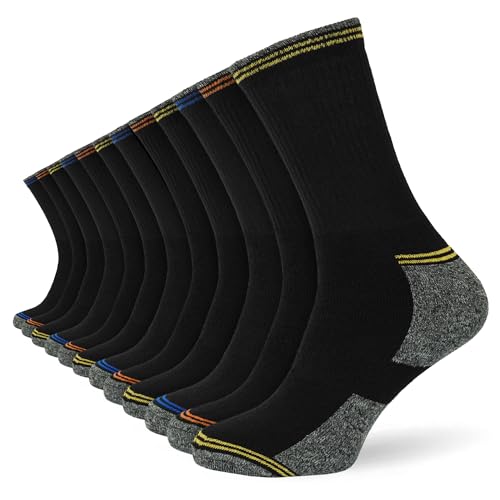 Socksmad Mens Work Socks 12 Pack - Mens Thick Socks - Warm Work Socks Multipack - Winter Socks for Men Boot