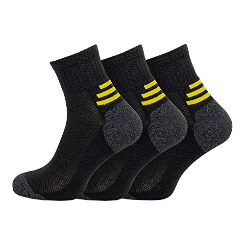 Socksmad Low Cut Work Socks – Mens Socks for Work Boots – Reinforced Heels and Toes Hunter Boot Socks – Enhanced Cushion Support – Comfortable Design – Ideal for Mechanics, Construction Workers